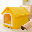 House Type Universal Removable and Washable Pet Dog Cat Bed Pet Supplies, Size:M(Yellow Chick + Mat) - Beds by PMC TechLife | Online Shopping South Africa | PMC TechLife | Buy Now Pay Later Mobicred