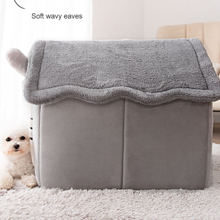 House Type Universal Removable and Washable Pet Dog Cat Bed Pet Supplies, Size:M(Green Dinosaur + Mat)