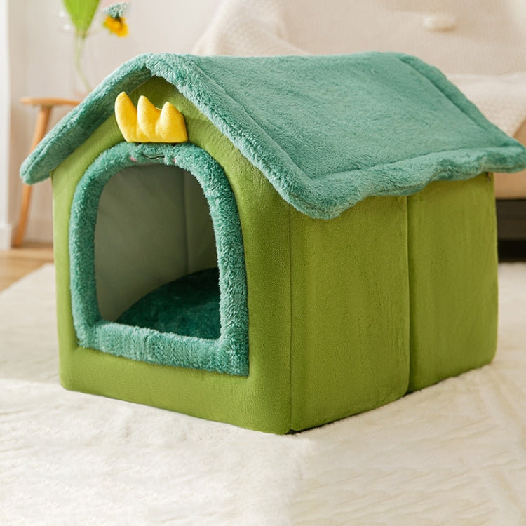 House Type Universal Removable and Washable Pet Dog Cat Bed Pet Supplies, Size:L(Green Dinosaurs) - Beds by PMC TechLife | Online Shopping South Africa | PMC TechLife | Buy Now Pay Later Mobicred