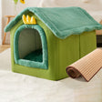 House Type Universal Removable and Washable Pet Dog Cat Bed Pet Supplies, Size:L(Green Dinosaur + Mat) - Beds by PMC TechLife | Online Shopping South Africa | PMC TechLife | Buy Now Pay Later Mobicred