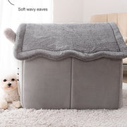 House Type Universal Removable and Washable Pet Dog Cat Bed Pet Supplies, Size:L(Green Bear House + Mat)