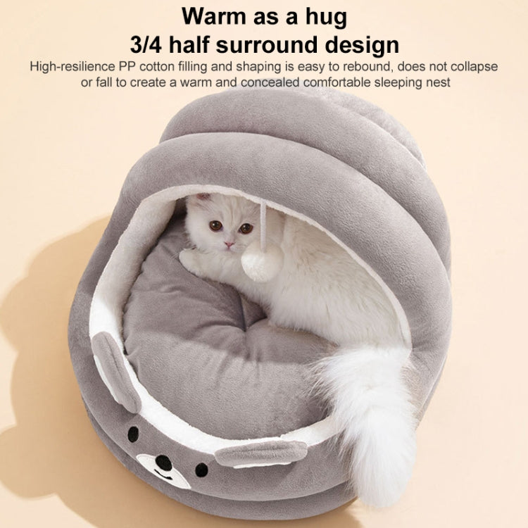 Semi-enclosed Cradle Pet Cat Bed Dog Kennel Pad Pet Supplies, Size:S(Brown Bear) - Pet Houses & Accessories by PMC TechLife | Online Shopping South Africa | PMC TechLife | Buy Now Pay Later Mobicred