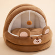 Semi-enclosed Cradle Pet Cat Bed Dog Kennel Pad Pet Supplies, Size:M(Brown Bear) - Pet Houses & Accessories by PMC TechLife | Online Shopping South Africa | PMC TechLife | Buy Now Pay Later Mobicred