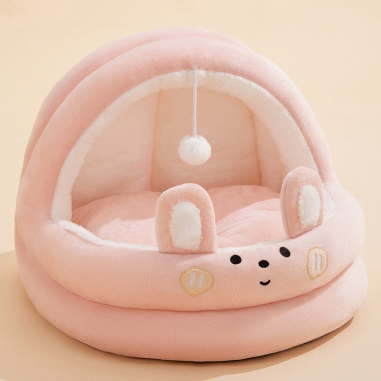 Semi-enclosed Cradle Pet Cat Bed Dog Kennel Pad Pet Supplies, Size:L(Pink Rabbit) - Beds by PMC TechLife | Online Shopping South Africa | PMC TechLife | Buy Now Pay Later Mobicred