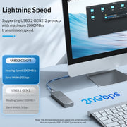 ORICO M221C3-SV M.2 NGFF 6Gbps SSD Enclosure(Silver)