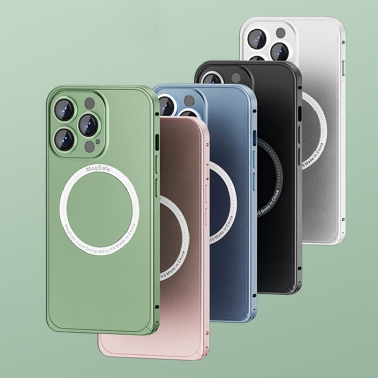 For iPhone 14 Frosted MagSafe Magnetic Phone Case with Lens Film (Sierra Blue) - iPhone 14 Cases by PMC TechLife | Online Shopping South Africa | PMC TechLife