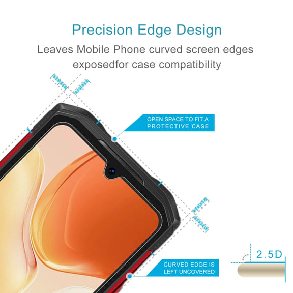 50 PCS 0.26mm 9H 2.5D Tempered Glass Film For DOOGEE S89