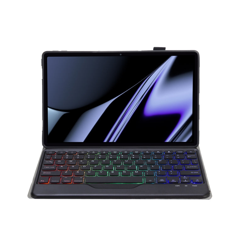 OP11-BS Lambskin Texture Ultra-thin Bluetooth Keyboard Leather Case with Backlight For OPPO Pad 11 inch(Black) - free shipping - PMC TechLife - Order now!