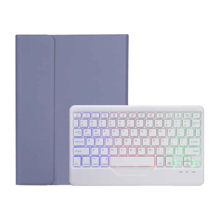 OP11-BS Lambskin Texture Ultra-thin Bluetooth Keyboard Leather Case with Backlight For OPPO Pad 11 inch(Purple) - Others Keyboard by PMC TechLife | Online Shopping South Africa | PMC TechLife