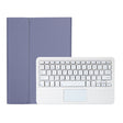 OP12-A Lambskin Texture Ultra-thin Bluetooth Keyboard Leather Case with Touchpad For OPPO Pad Air 10.4 inch(Purple) - Others Keyboard by PMC TechLife | Online Shopping South Africa | PMC TechLife