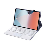 OP12-A Lambskin Texture Ultra-thin Bluetooth Keyboard Leather Case with Touchpad For OPPO Pad Air 10.4 inch(Purple)