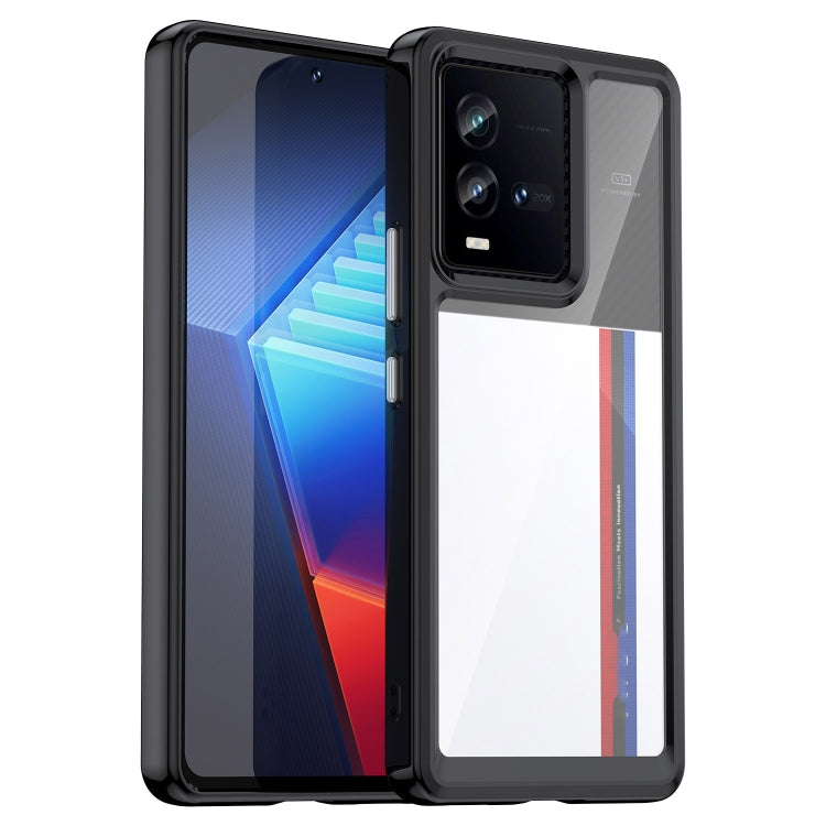 For vivo iQOO 9T Colorful Series Acrylic + TPU Phone Case(Black) - free shipping - PMC TechLife - Order now!