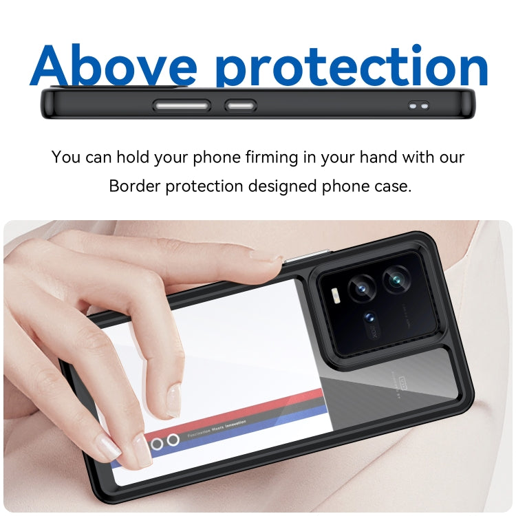 For vivo iQOO 9T Colorful Series Acrylic + TPU Phone Case(Black) - free shipping - PMC TechLife - Order now!