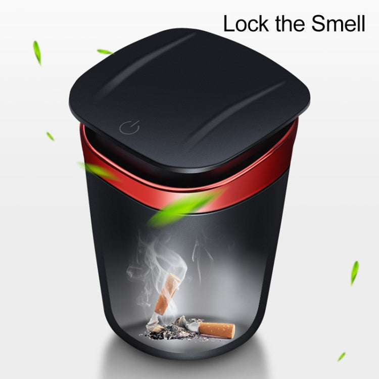 Car Portable Metal Ashtray Built-in LED(Black) - Ashtrays by PMC Jewellery | Online Shopping South Africa | PMC Jewellery | Buy Now Pay Later Mobicred