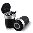 Car Compass Ashtray Built-in LED(Black+Silver) - Ashtrays by PMC TechLife | Online Shopping South Africa | PMC TechLife | Buy Now Pay Later Mobicred