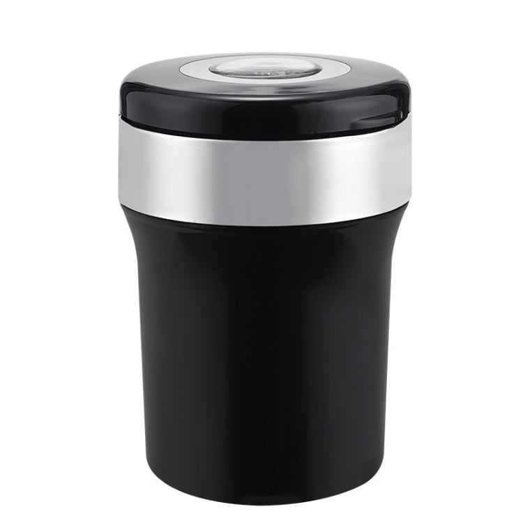 Car Compass Ashtray Built-in LED(Black+Silver) - Ashtrays by PMC TechLife | Online Shopping South Africa | PMC TechLife | Buy Now Pay Later Mobicred