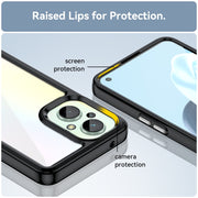 For OPPO Reno 7Z 5G Colorful Series Acrylic + TPU Phone Case(Black)