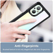 For OPPO Reno 7Z 5G Colorful Series Acrylic + TPU Phone Case(Black)