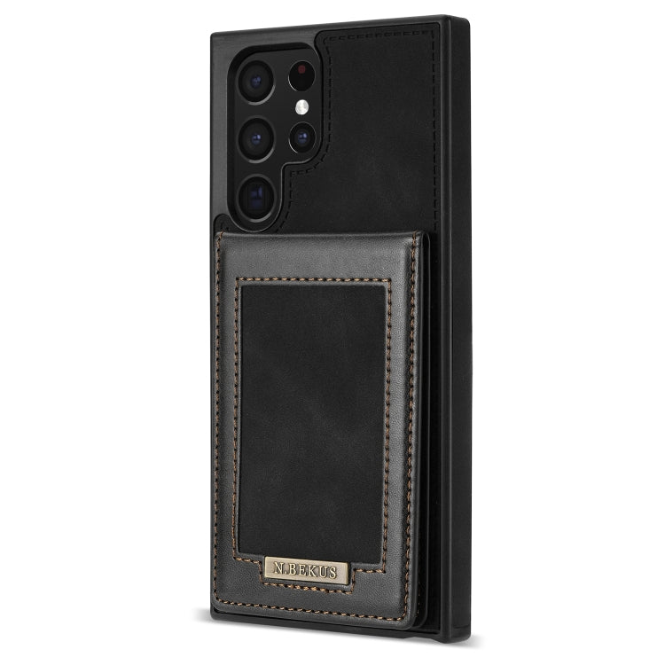 For Samsung Galaxy S22 Ultra 5G N.Bekus Vertical Flip Card Slot RFID Phone Case(Black) - Galaxy S22 Ultra 5G Cases by N.BEKUS | Online Shopping South Africa | PMC TechLife