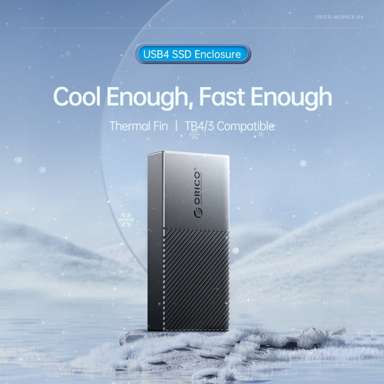 ORICO 40Gbps USB4.0 Type-C M.2 NVMe SSD Enclosure(Grey)