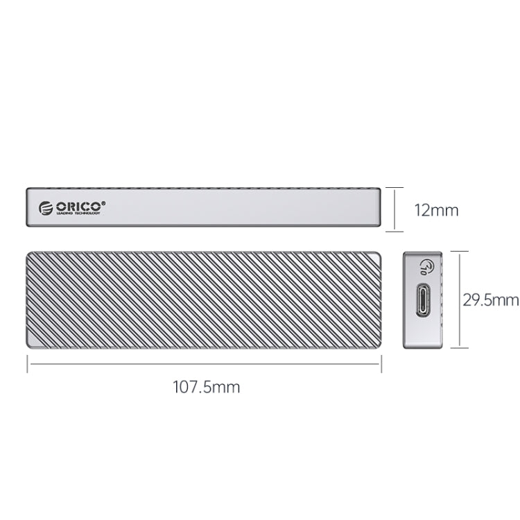 ORICO FV15C3-G2-SV 10Gbps USB3.2 Gen2 Type-C M.2 NVMe/NGFF(SATA) Dual Protocol SSD Enclosure(Silver)