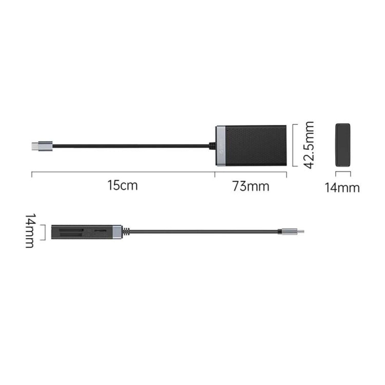 ORICO CL4T-C3 4-in-1 Simultaneously Type-C Multifunction Card Reader(Black) - free shipping - PMC Jewellery - Order now!