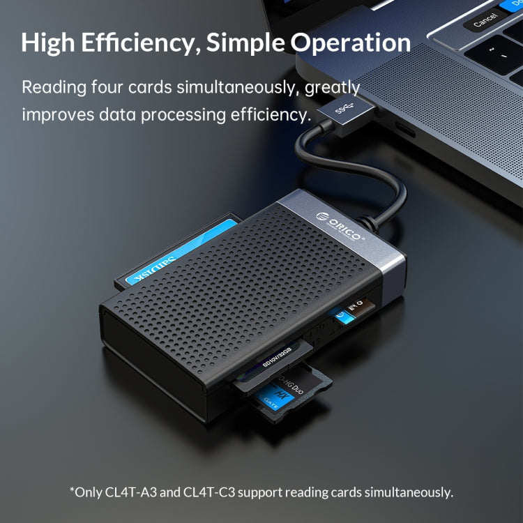 ORICO CL4T-C3 4-in-1 Simultaneously Type-C Multifunction Card Reader(Black) - free shipping - PMC Jewellery - Order now!