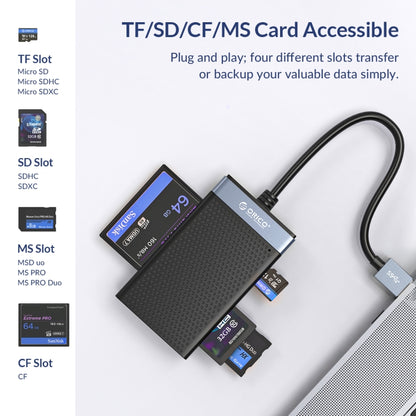 ORICO CL4D-C3 4-in-1 Type-C Multifunction Card Reader(Black) - free shipping - PMC Jewellery - Order now!