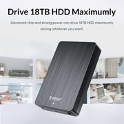 ORICO HM25U3 2.5 inch USB3.0 Micro-B Hard Drive Enclosure, Plug:UK Plug(Black)