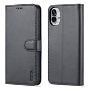 For Nothing Phone 1 AZNS Skin Feel Calf Texture Flip Leather Phone Case (Black)
