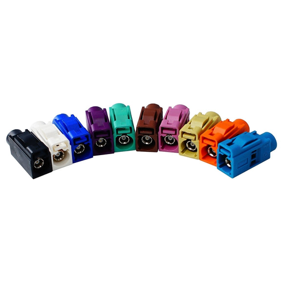 For RG174 Cable Fakra Radio Crimp Female Jack / Plug Connector with Phantom RF Coaxial(Fakra  A)