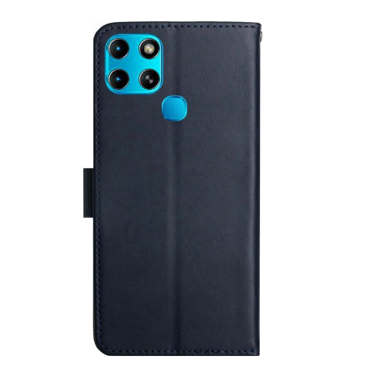 For Infinix Smart 6 Genuine Leather Fingerprint-proof Horizontal Flip Phone Case(Blue) - Infinix Cases by PMC TechLife | Online Shopping South Africa | PMC TechLife | Buy Now Pay Later Mobicred