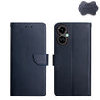 For Tecno Camon 19 4G Genuine Leather Fingerprint-proof Horizontal Flip Phone Case(Blue) - Tecno Cases by PMC TechLife | Online Shopping South Africa | PMC TechLife | Buy Now Pay Later Mobicred