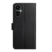 For Tecno Camon 19 Pro 4G Genuine Leather Fingerprint-proof Horizontal Flip Phone Case(Black)