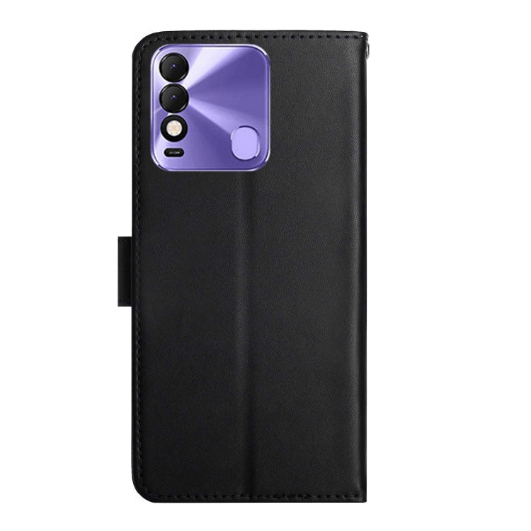 For Tecno Spark 8 Genuine Leather Fingerprint-proof Horizontal Flip Phone Case(Black) - Tecno Cases by PMC TechLife | Online Shopping South Africa | PMC TechLife | Buy Now Pay Later Mobicred