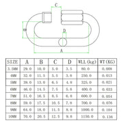 5 PCS 3.5mm 304 Stainless Steel Quick Connect Ring Runway Buckle