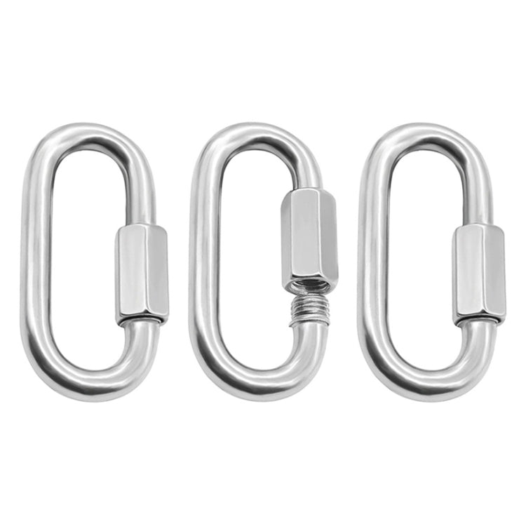 3 PCS 6mm 304 Stainless Steel Quick Connect Ring Runway Buckle - Hooks by PMC TechLife | Online Shopping South Africa | PMC TechLife | Buy Now Pay Later Mobicred