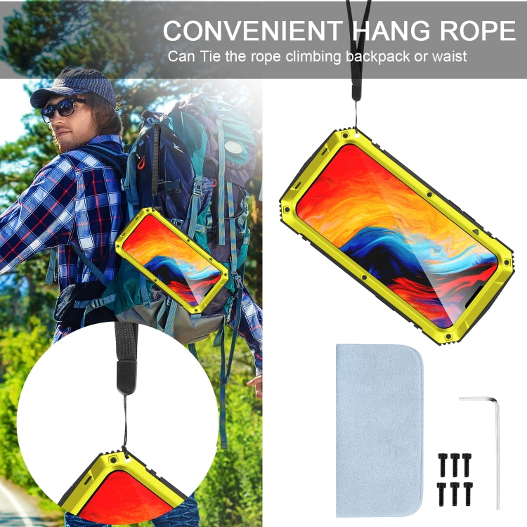 For iPhone 14 Plus R-JUST Shockproof Waterproof Dust-proof Case with Holder (Yellow) - free shipping - PMC TechLife - Order now!