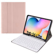 Round Cap Bluetooth Keyboard Leather Case with Pen Slot, without Touchpad For Samsung Galaxy Tab A7 10.4 2020(Rose Gold+White Keyboard) - Samsung Keyboard by PMC TechLife | Online Shopping South Africa | PMC TechLife