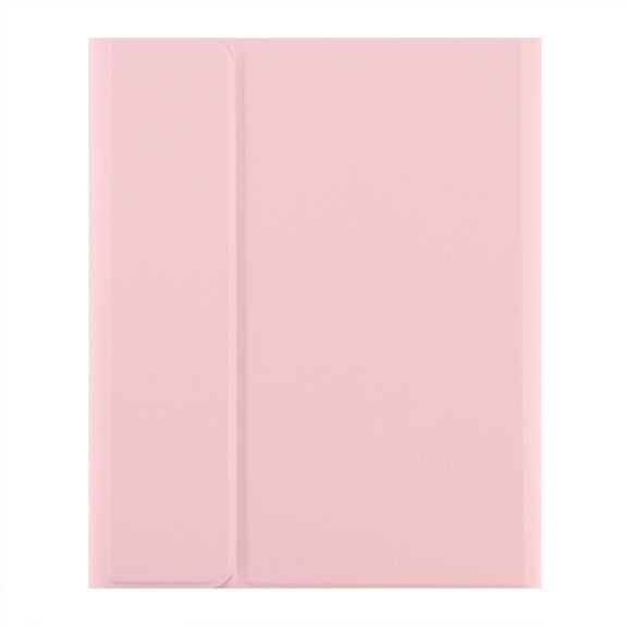 Round Cap Bluetooth Keyboard Leather Case with Pen Slot, without Touchpad For Samsung Galaxy Tab A7 10.4 2020(Pink+Pink Keyboard)