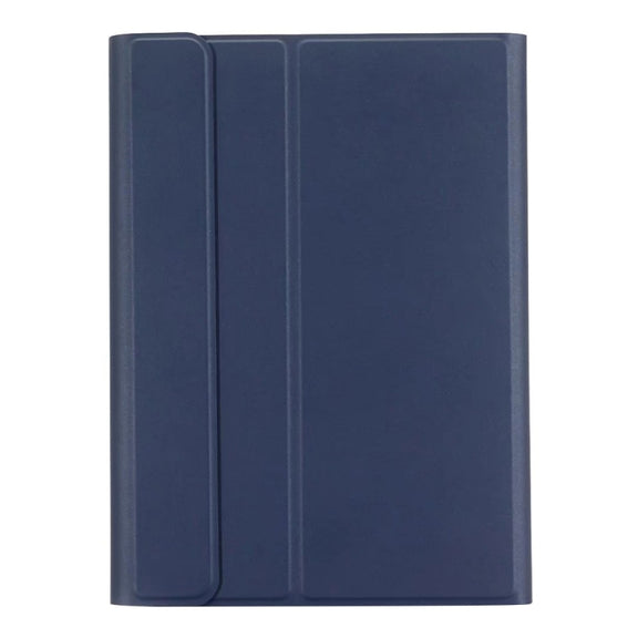 Round Cap Bluetooth Keyboard Leather Case with Pen Slot, without Touchpad For Samsung Galaxy Tab A7 10.4 2020(Dark Blue+Black Keyboard)