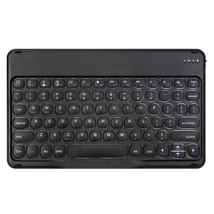 Round Cap Bluetooth Keyboard Leather Case with Pen Slot, without Touchpad For Samsung Galaxy Tab A7 10.4 2020(Dark Blue+Black Keyboard)