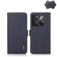 For OnePlus 10T/Ace Pro KHAZNEH Side-Magnetic Litchi Genuine Leather RFID Phone Case(Blue) - OnePlus Cases by PMC TechLife | Online Shopping South Africa | PMC TechLife | Buy Now Pay Later Mobicred