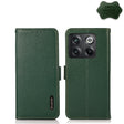 For OnePlus 10T/Ace Pro KHAZNEH Side-Magnetic Litchi Genuine Leather RFID Phone Case(Green) - OnePlus Cases by PMC TechLife | Online Shopping South Africa | PMC TechLife | Buy Now Pay Later Mobicred