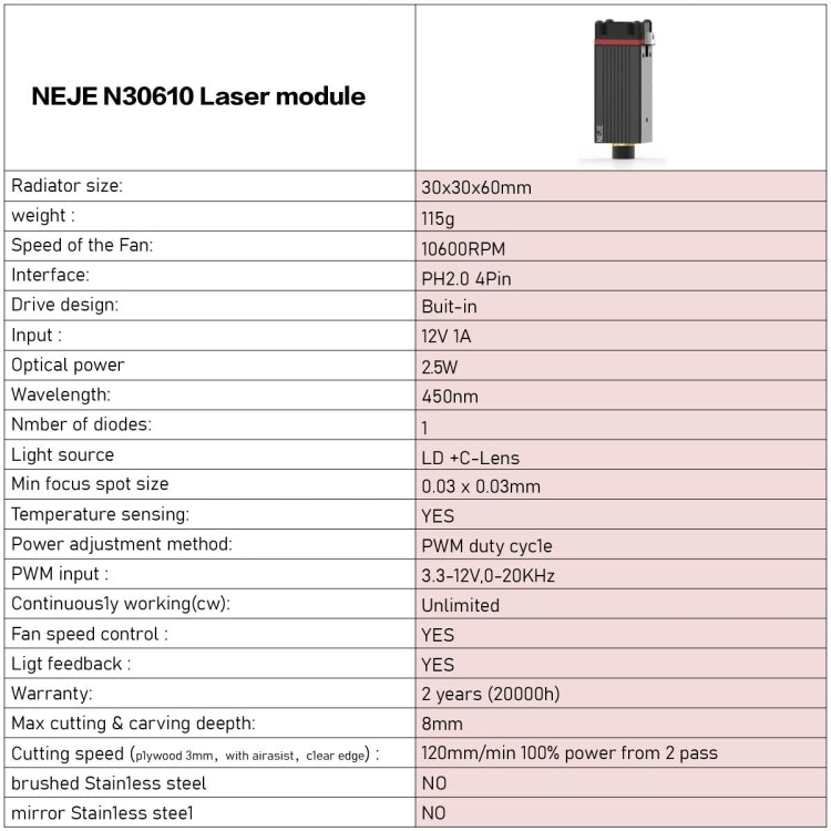 NEJE MASTER 3 Laser Engraver with N30610 Laser Module(US Plug) - free shipping - PMC Jewellery - Order now!