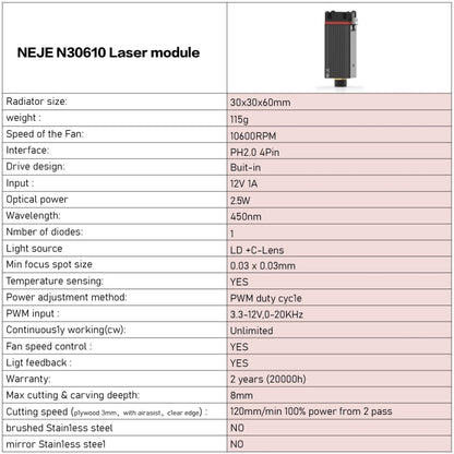 NEJE MASTER 3 Laser Engraver with N30610 Laser Module(US Plug) - free shipping - PMC Jewellery - Order now!