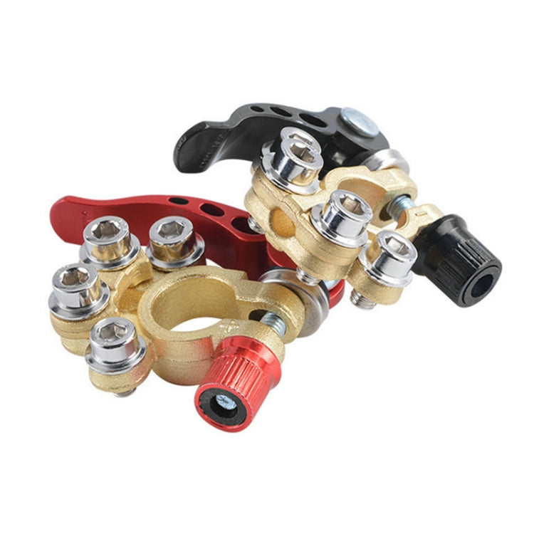 1 Pair Car Battery Terminals Quick Disconnect Cables Connectors, with L Wrench + Terminal - Booster Cable & Clip by PMC TechLife | Online Shopping South Africa | PMC TechLife | Buy Now Pay Later Mobicred