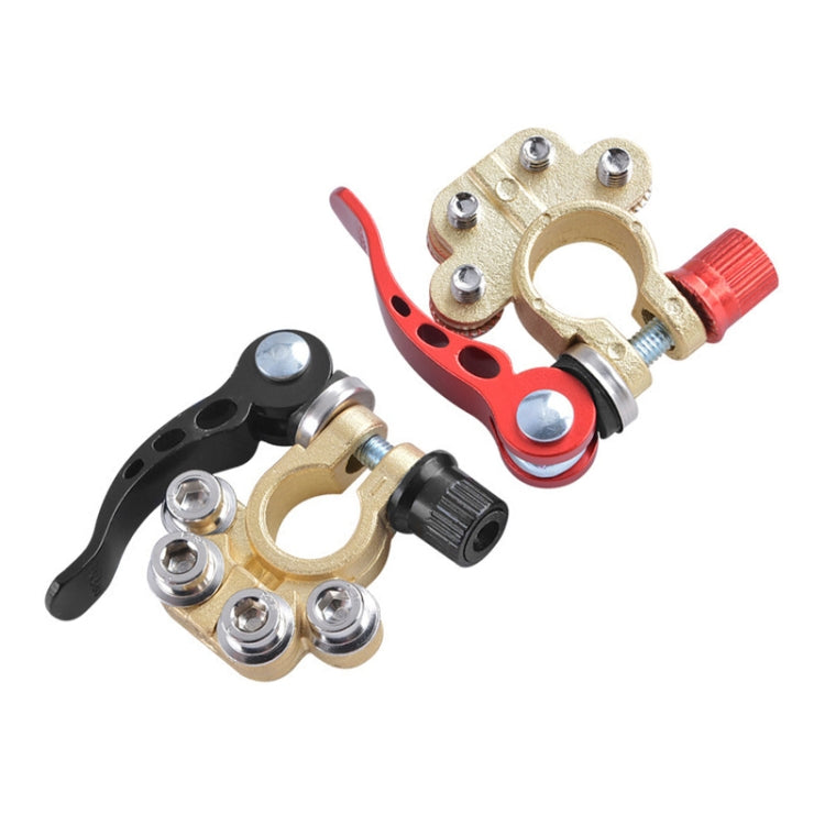 1 Pair Car Battery Terminals Quick Disconnect Cables Connectors, with L Wrench + Insulation Pad + Brush - Booster Cable & Clip by PMC Jewellery | Online Shopping South Africa | PMC Jewellery | Buy Now Pay Later Mobicred