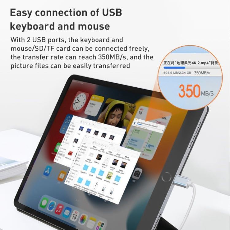 5 in 1 Type-C to SD / TF Card Slot + 3 USB Ports Multifunctional Docking Station HUB(Silver) - free shipping - PMC Jewellery - Order now!