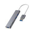 5 in 1 USB to SD / TF Card Slot + 3 USB Ports Multifunctional Docking Station HUB(Grey) - Card Reader by PMC TechLife | Online Shopping South Africa | PMC TechLife | Buy Now Pay Later Mobicred